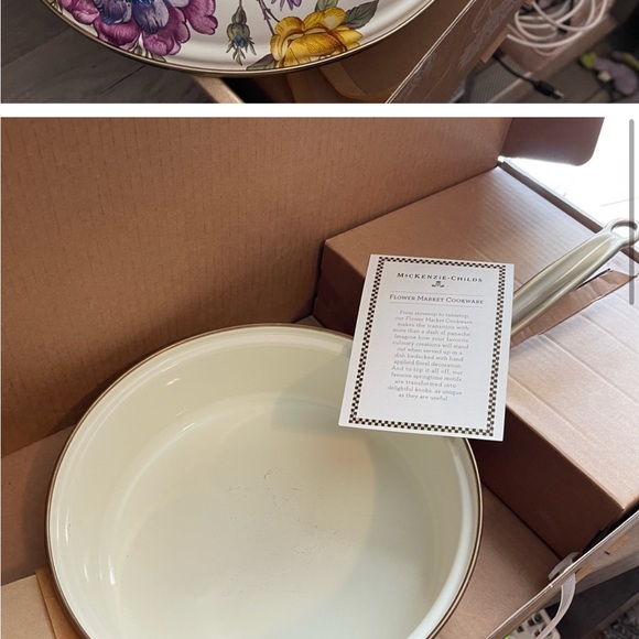 MACKENZIE-CHILDS FLOWER MARKET 3 QT. SAUTÉ PAN, excellent condition - Picture 4 of 5